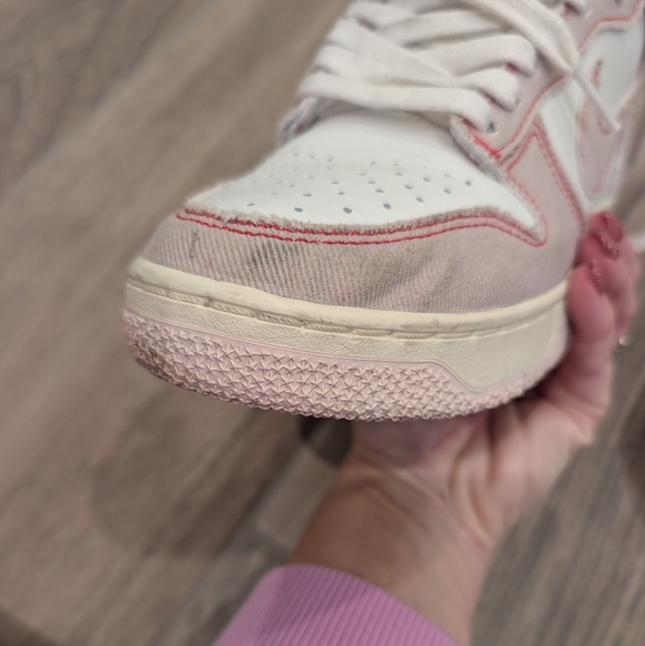 Nike Dunk High 1985 Barely Rose Denim Sneakers - Picture 6 of 8